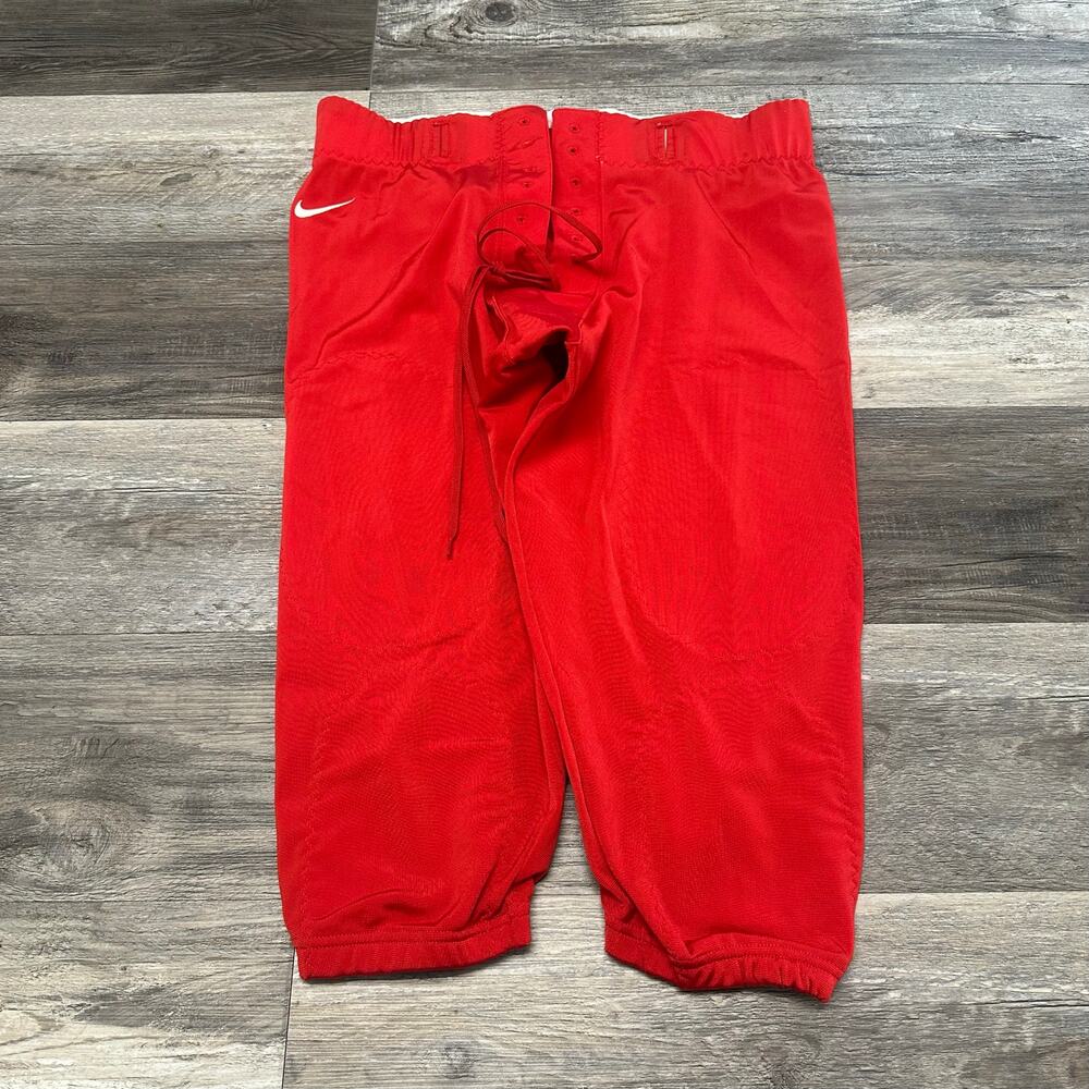 NWT Nike Team Stock Red Mens 3XL Swoosh Lace Front Football Pants